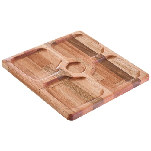 Petisqueira de Madeira 4 Divisões Quadrado EETHER Brasa