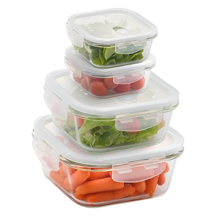 Conjunto de Potes Herméticos 4 Peças de Vidro Borossilicato Electrolux